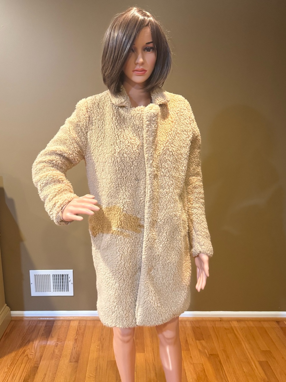 Sky and Sparrow Teddy Coat - Cream